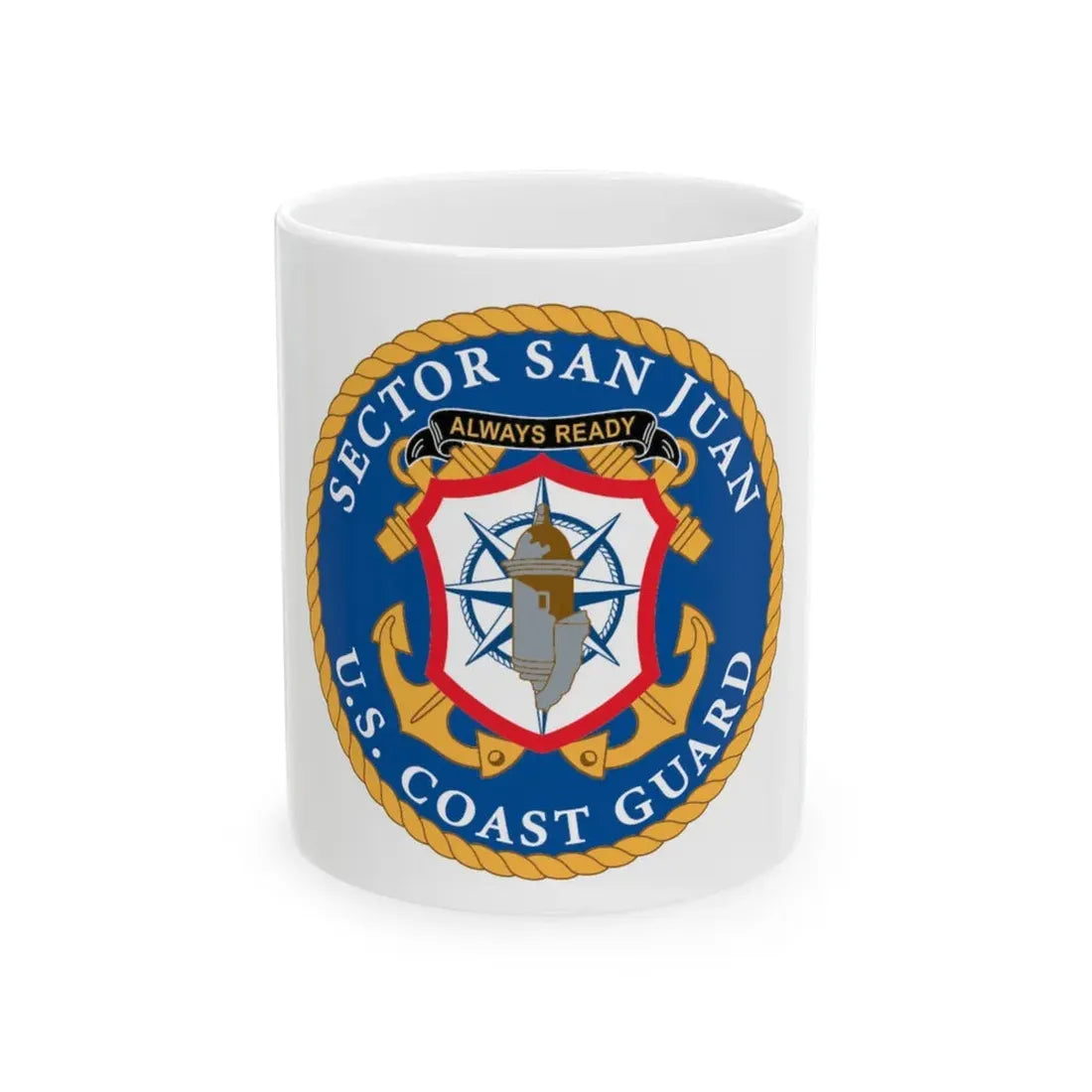 USCG Sector San Juan (U.S. Coast Guard) White Coffee Mug 11oz - Go Mug Yourself