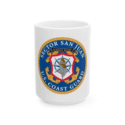 USCG Sector San Juan (U.S. Coast Guard) White Coffee Mug 15oz - Go Mug Yourself