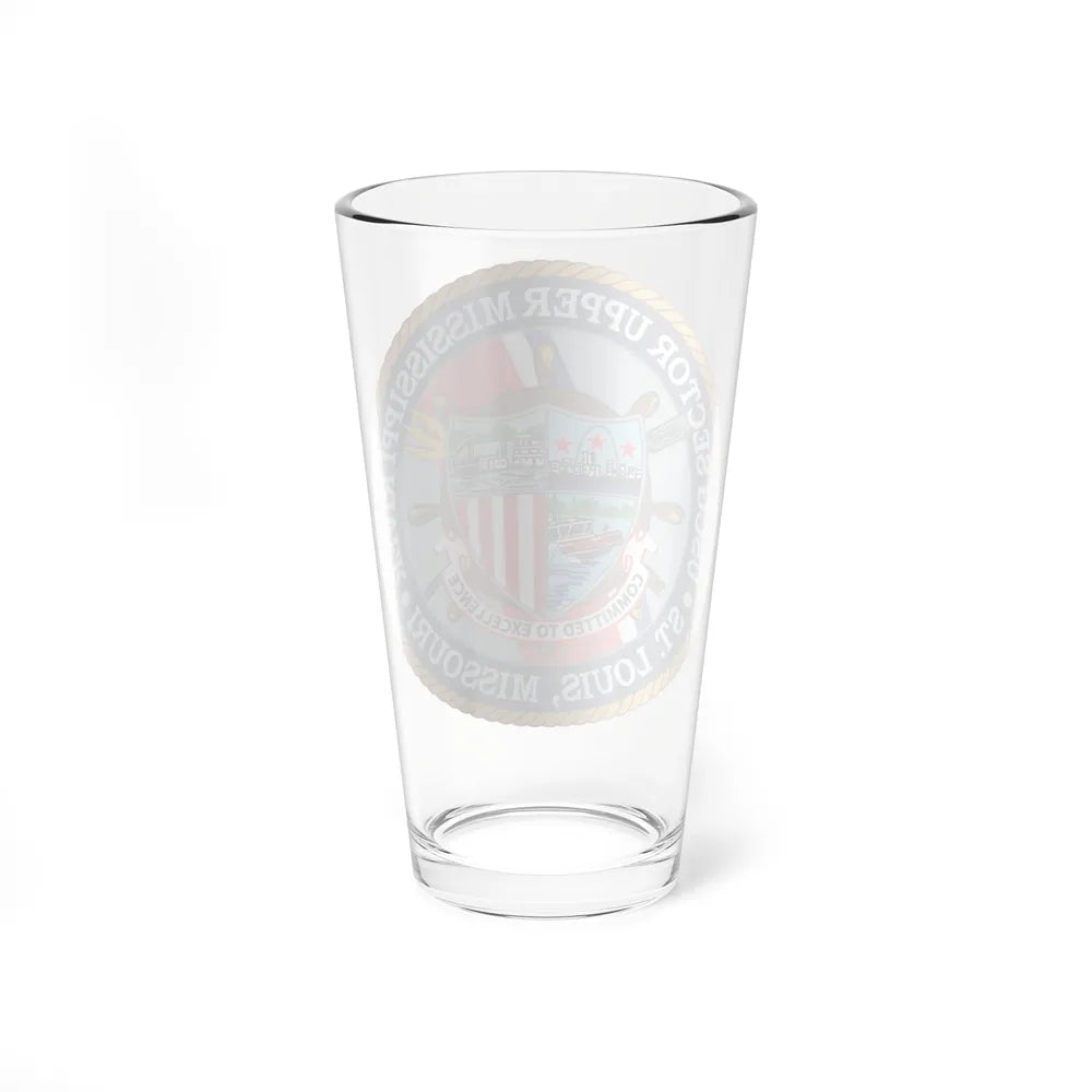 USCG Sector Upper Mississippi River (U.S. Coast Guard) Pint Glass 16oz-Go Mug Yourself