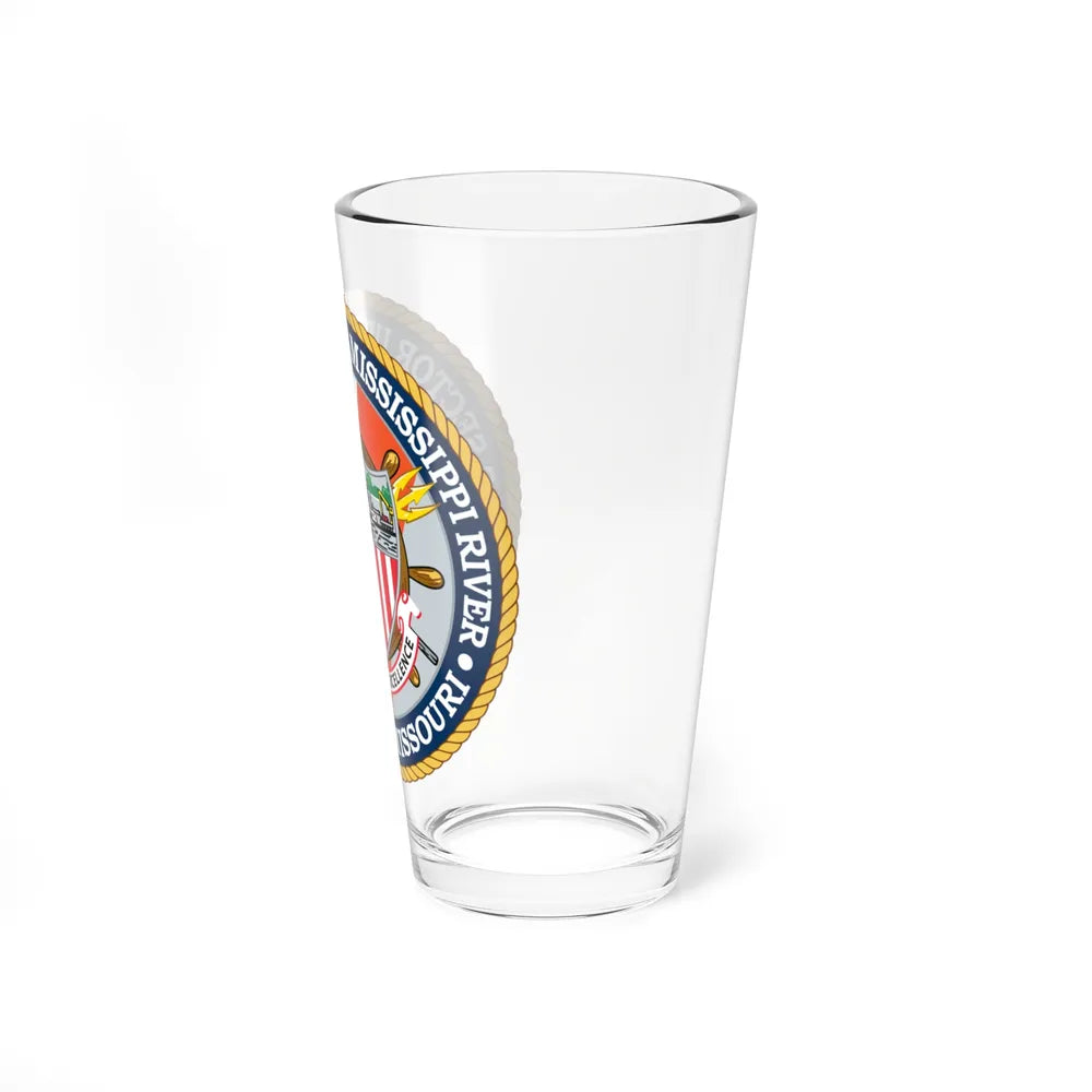 USCG Sector Upper Mississippi River (U.S. Coast Guard) Pint Glass 16oz-Go Mug Yourself