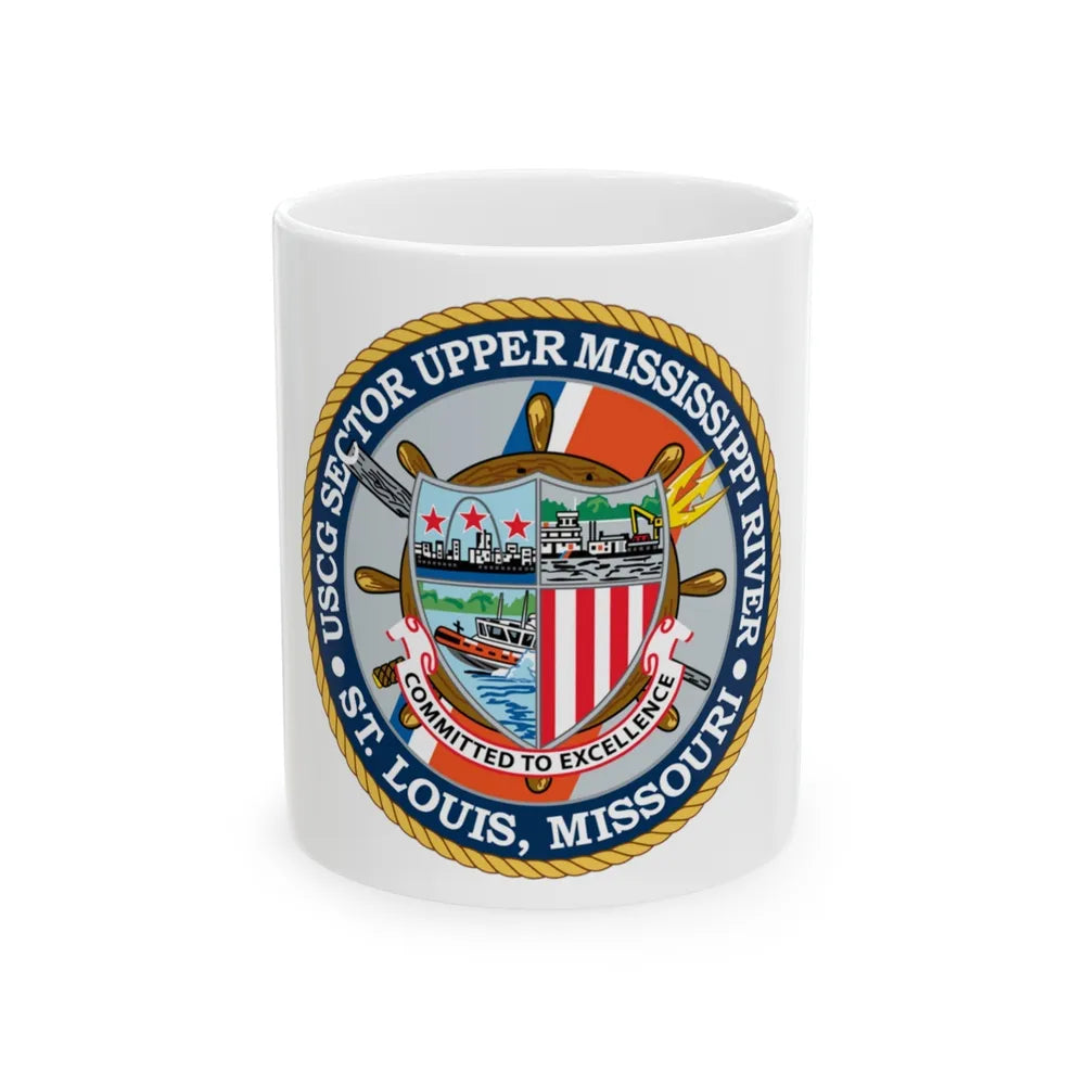 USCG Sector Upper Mississippi River (U.S. Coast Guard) White Coffee Mug-11oz-Go Mug Yourself