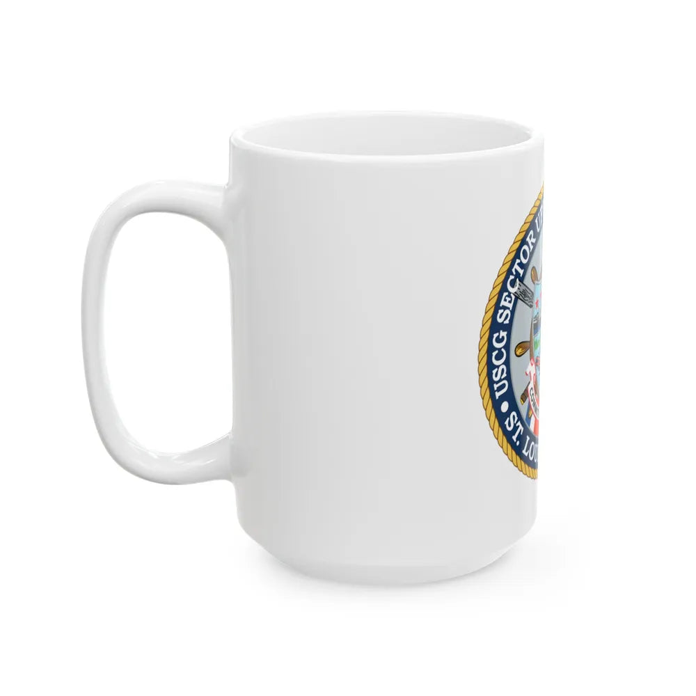 USCG Sector Upper Mississippi River (U.S. Coast Guard) White Coffee Mug-Go Mug Yourself