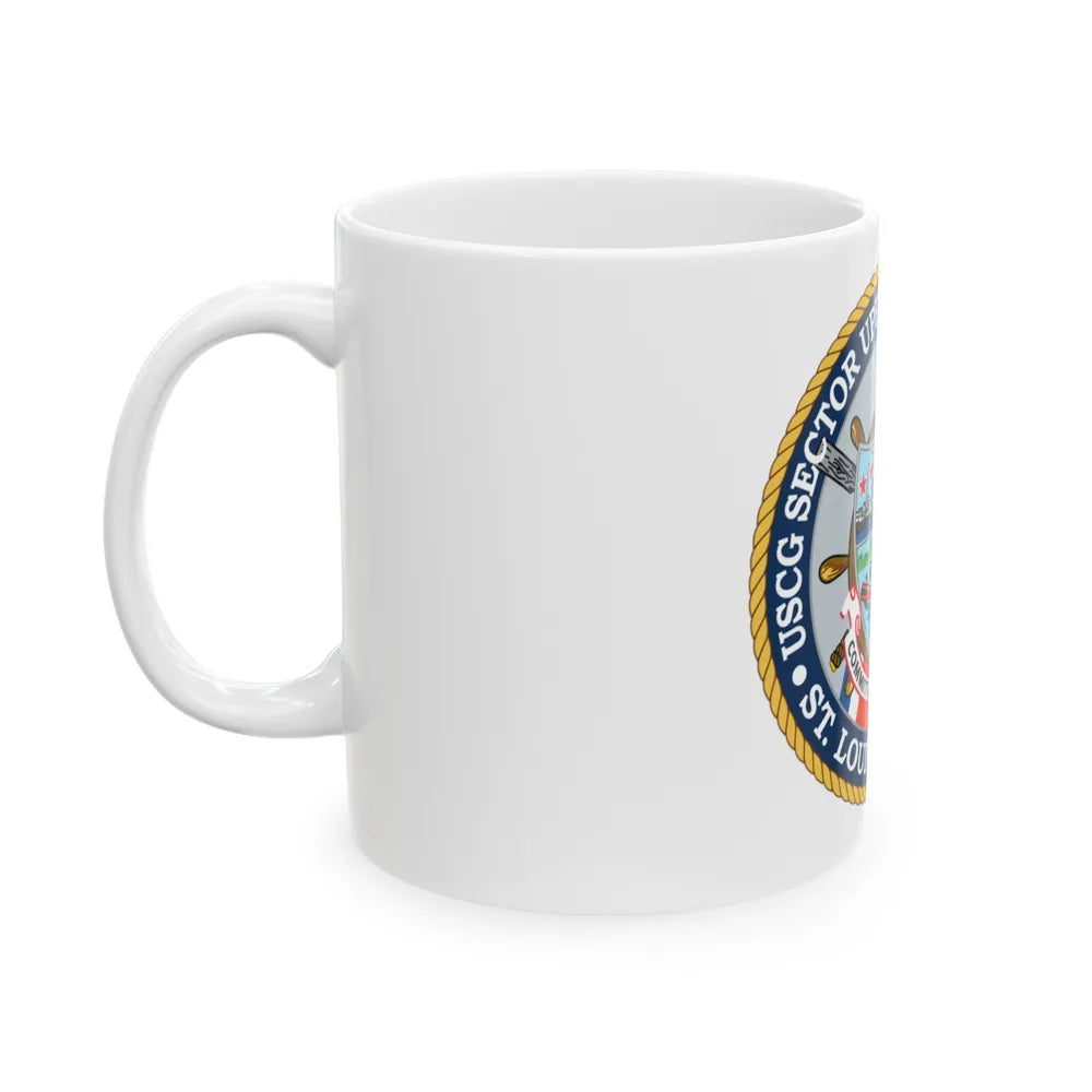 USCG Sector Upper Mississippi River (U.S. Coast Guard) White Coffee Mug-Go Mug Yourself