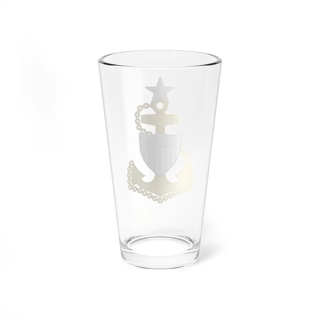 USCG Senior Chief Petty Officer Insignia Device (United States) (Military Rank) Pint Glass 16oz - Go Mug Yourself
