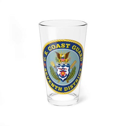 USCG Seventh District (U.S. Coast Guard) Pint Glass 16oz-16oz-Go Mug Yourself