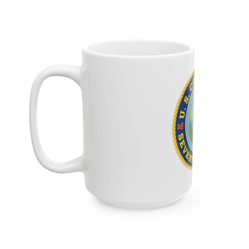 USCG Seventh District (U.S. Coast Guard) White Coffee Mug-Go Mug Yourself