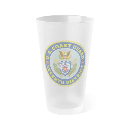 USCG Seventh District (U.S. Coast Guard) Frosted Pint Glass 16oz Default Title - Go Mug Yourself