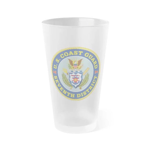 USCG Seventh District (U.S. Coast Guard) Frosted Pint Glass 16oz Default Title - Go Mug Yourself