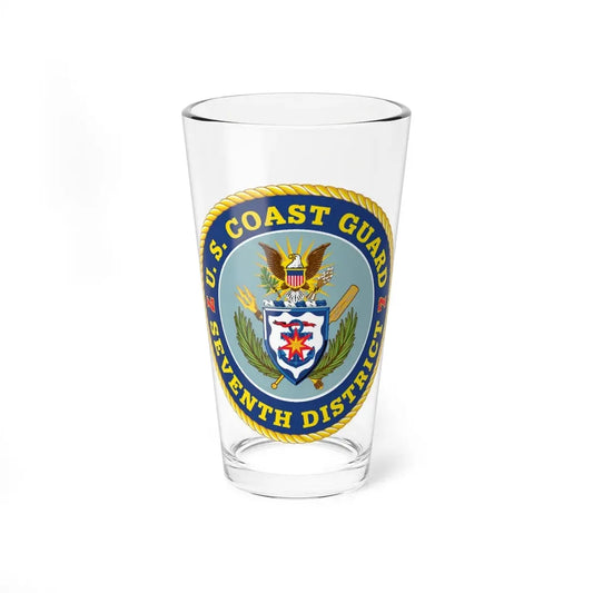 USCG Seventh District (U.S. Coast Guard) Pint Glass 16oz 16oz - Go Mug Yourself