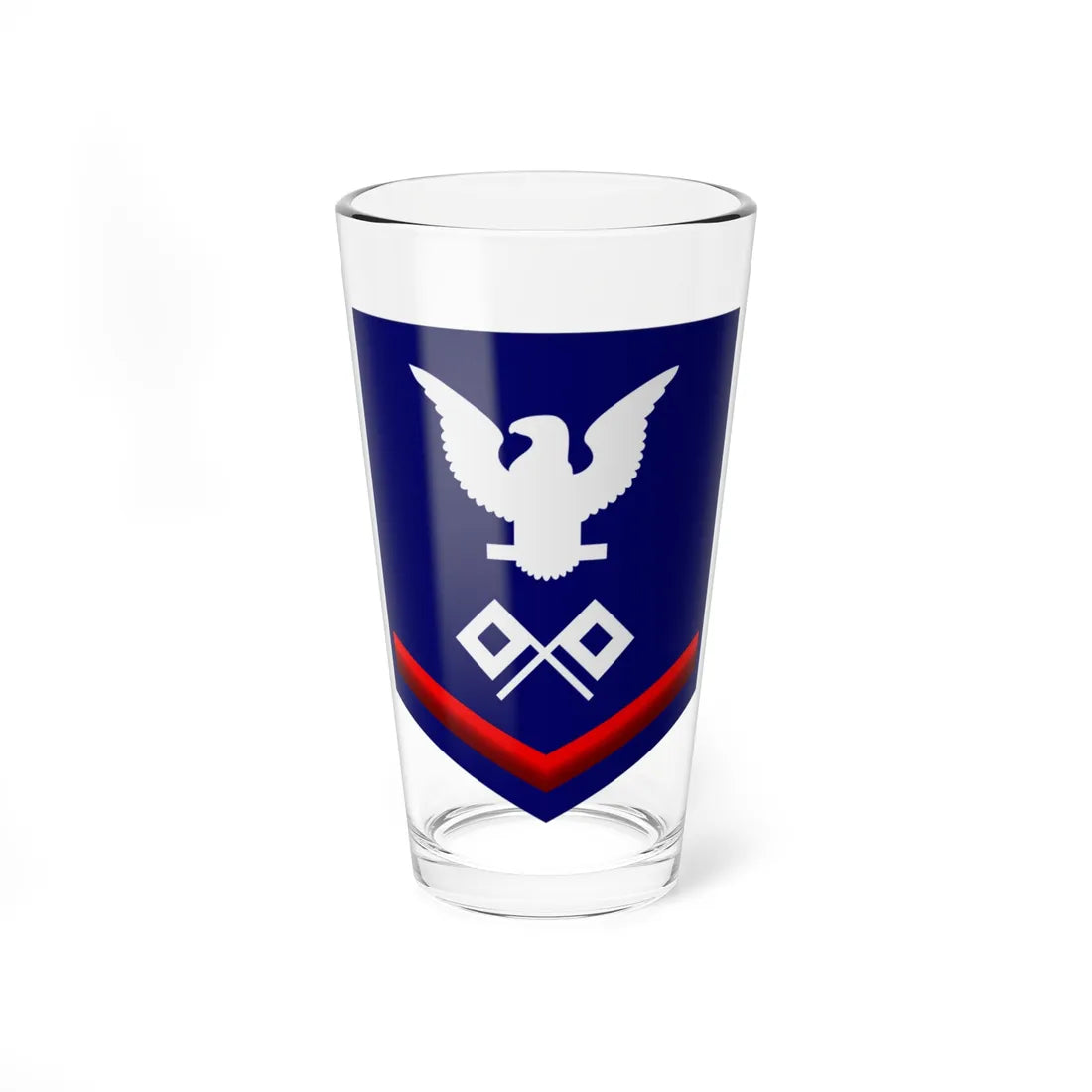USCG Signalman Third Class insignia (United States) (Military Rank) Pint Glass 16oz 16oz - Go Mug Yourself