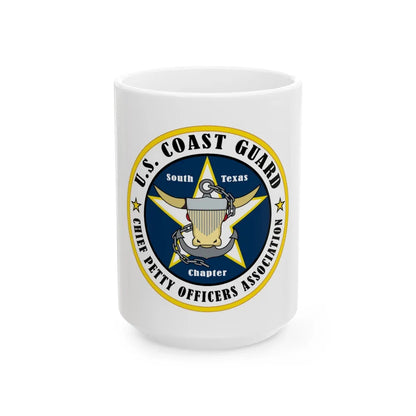 USCG South Texas CPOA (U.S. Coast Guard) White Coffee Mug-15oz-Go Mug Yourself