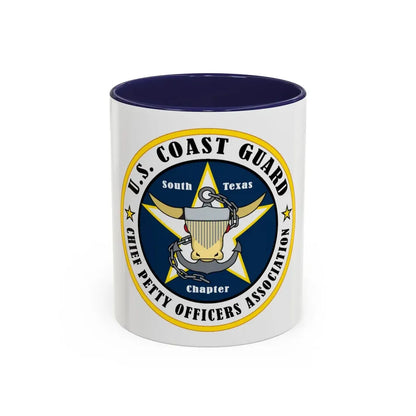USCG South Texas CPOA (U.S. Coast Guard) Accent Coffee Mug 11oz Navy - Go Mug Yourself