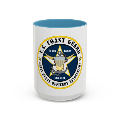 USCG South Texas CPOA (U.S. Coast Guard) Accent Coffee Mug 15oz Light Blue - Go Mug Yourself