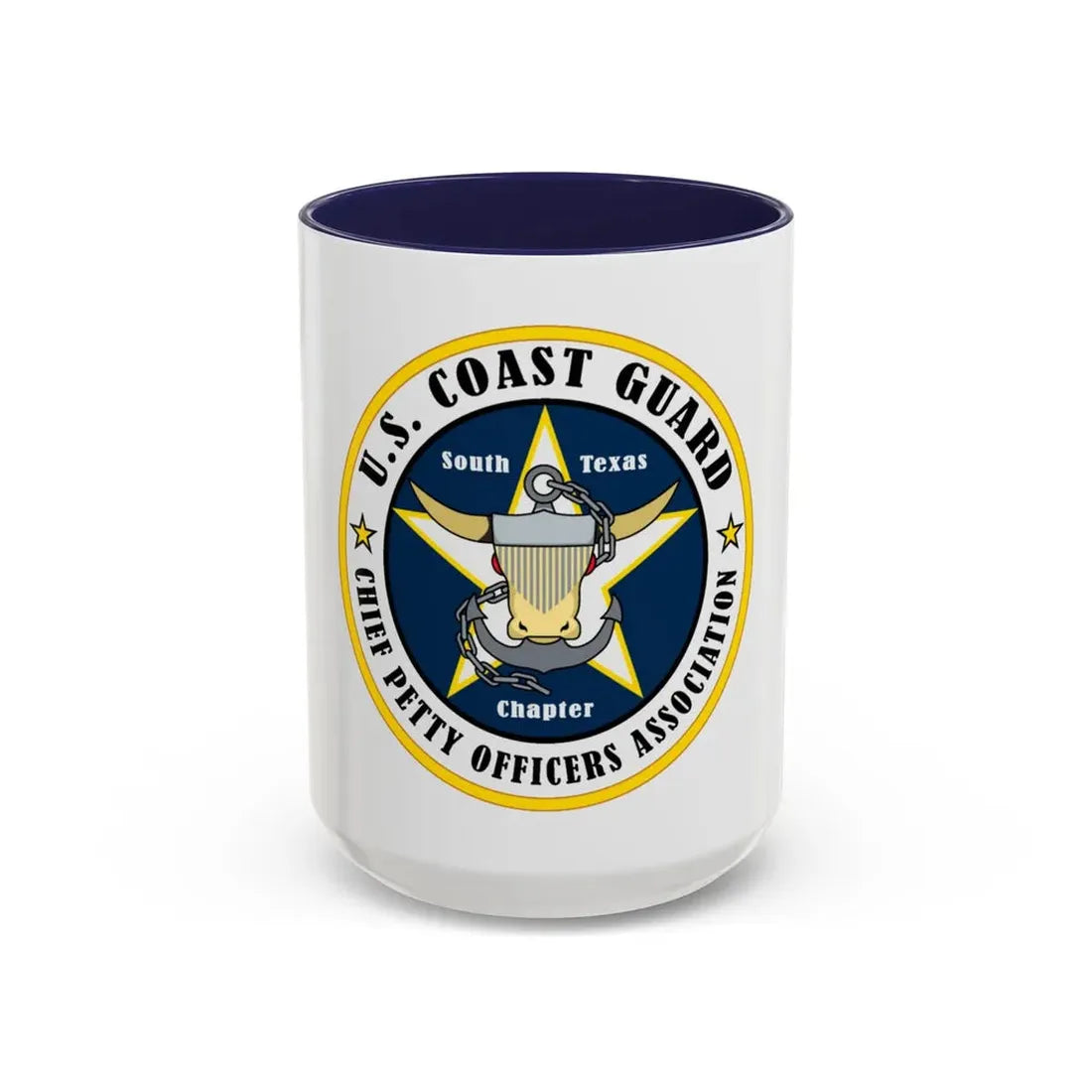 USCG South Texas CPOA (U.S. Coast Guard) Accent Coffee Mug 15oz Navy - Go Mug Yourself