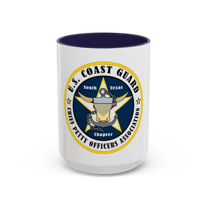 USCG South Texas CPOA (U.S. Coast Guard) Accent Coffee Mug 15oz Navy - Go Mug Yourself