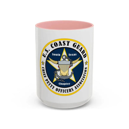 USCG South Texas CPOA (U.S. Coast Guard) Accent Coffee Mug 15oz Pink - Go Mug Yourself
