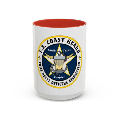USCG South Texas CPOA (U.S. Coast Guard) Accent Coffee Mug 15oz Red - Go Mug Yourself
