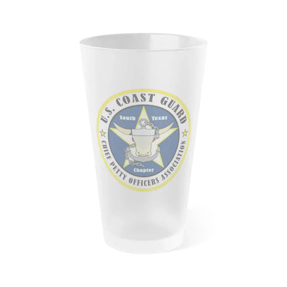 USCG South Texas CPOA (U.S. Coast Guard) Frosted Pint Glass 16oz Default Title - Go Mug Yourself