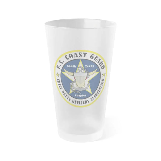 USCG South Texas CPOA (U.S. Coast Guard) Frosted Pint Glass 16oz Default Title - Go Mug Yourself