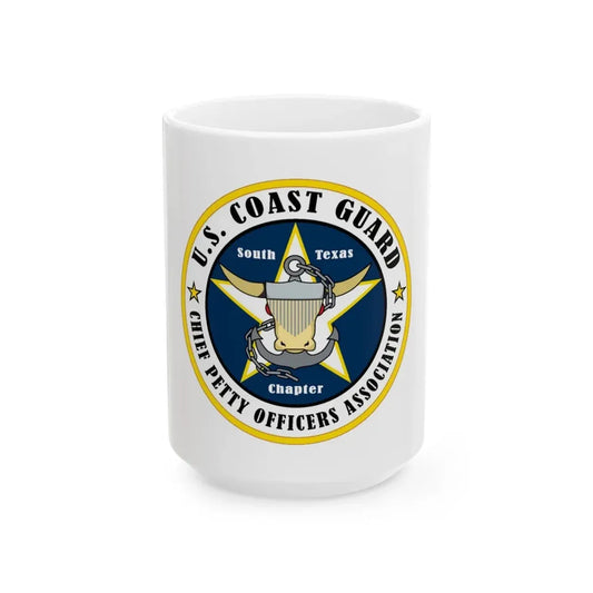 USCG South Texas CPOA (U.S. Coast Guard) White Coffee Mug 15oz - Go Mug Yourself