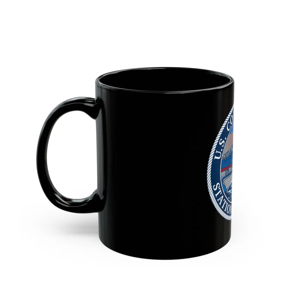 USCG STA MENEMSHA (U.S. Coast Guard) Black Coffee Mug-Go Mug Yourself