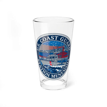 USCG STA MENEMSHA (U.S. Coast Guard) Pint Glass 16oz 16oz - Go Mug Yourself