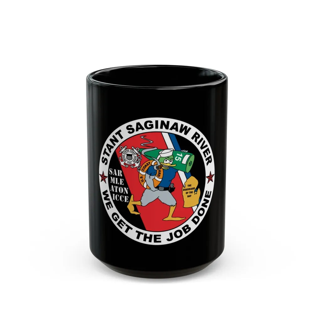 USCG STANT Saginaw River NEW 09 (U.S. Coast Guard) Black Coffee Mug-15oz-Go Mug Yourself