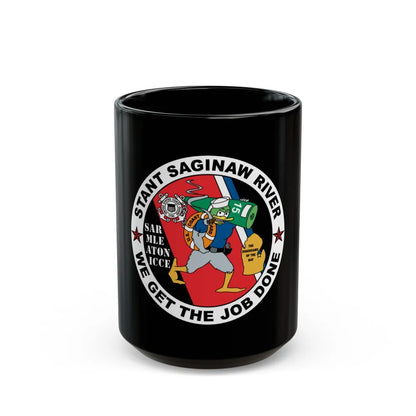 USCG STANT Saginaw River NEW 09 (U.S. Coast Guard) Black Coffee Mug-15oz-Go Mug Yourself