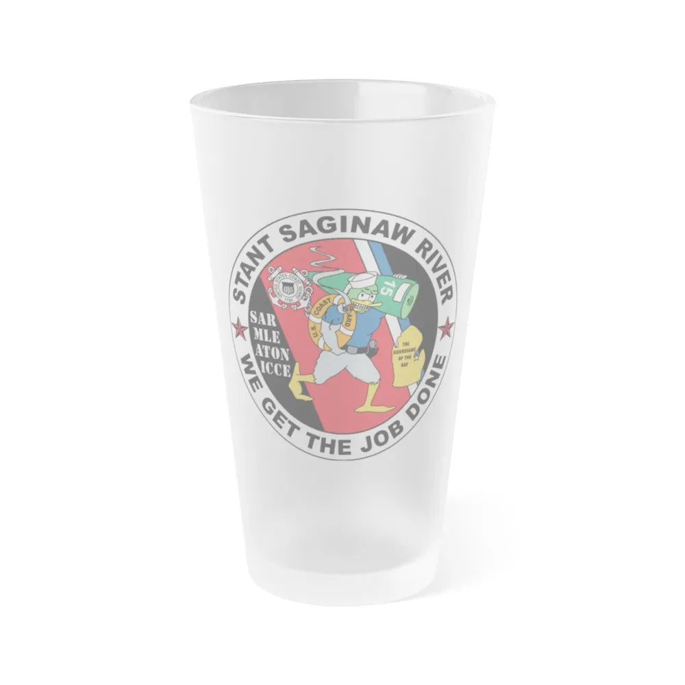 USCG STANT Saginaw River NEW 09 (U.S. Coast Guard) Frosted Pint Glass 16oz-Go Mug Yourself