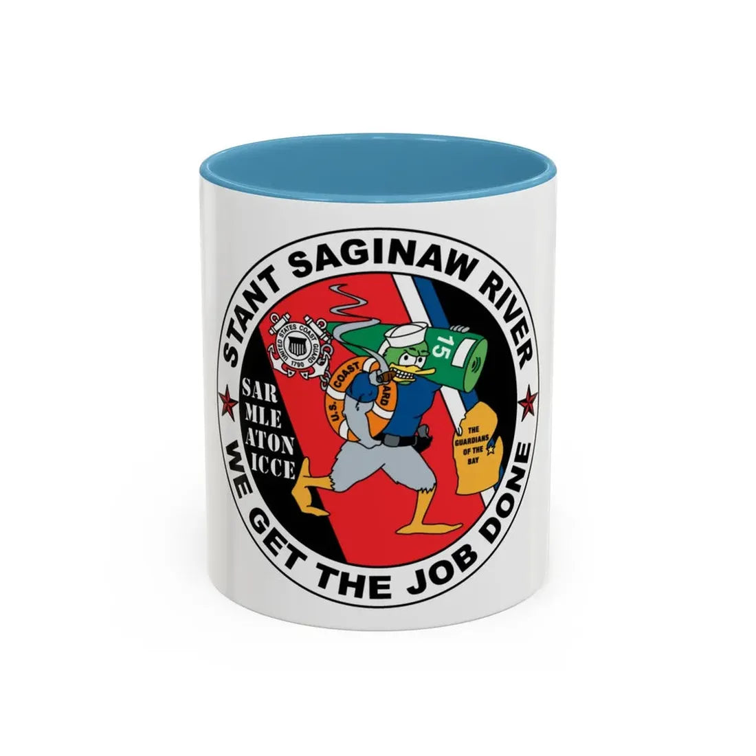 USCG STANT Saginaw River NEW 09 (U.S. Coast Guard) Accent Coffee Mug 11oz Light Blue - Go Mug Yourself