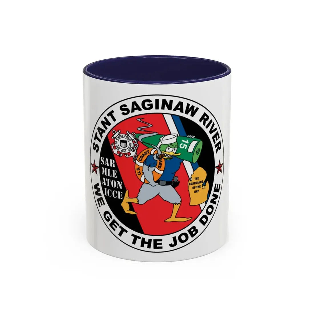 USCG STANT Saginaw River NEW 09 (U.S. Coast Guard) Accent Coffee Mug 11oz Navy - Go Mug Yourself