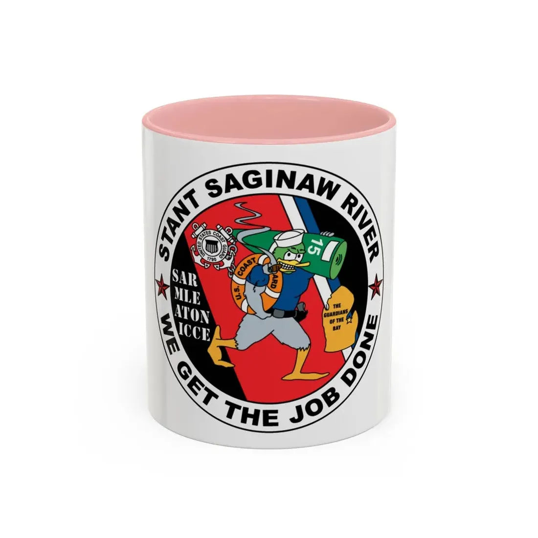 USCG STANT Saginaw River NEW 09 (U.S. Coast Guard) Accent Coffee Mug 11oz Pink - Go Mug Yourself