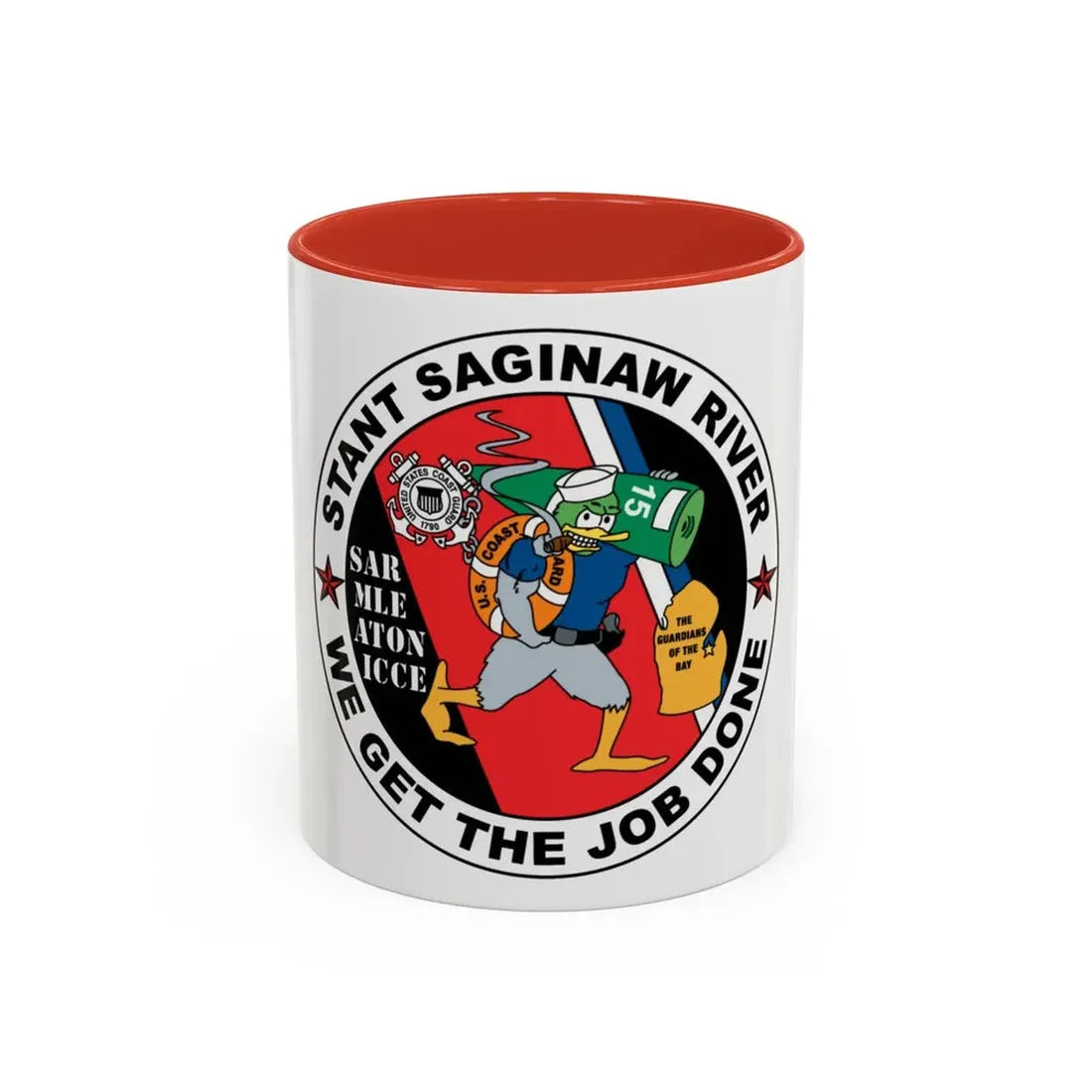 USCG STANT Saginaw River NEW 09 (U.S. Coast Guard) Accent Coffee Mug 11oz Red - Go Mug Yourself