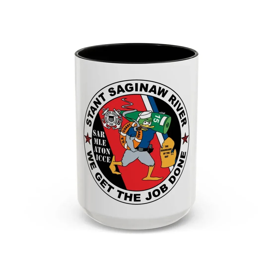 USCG STANT Saginaw River NEW 09 (U.S. Coast Guard) Accent Coffee Mug 15oz Black - Go Mug Yourself