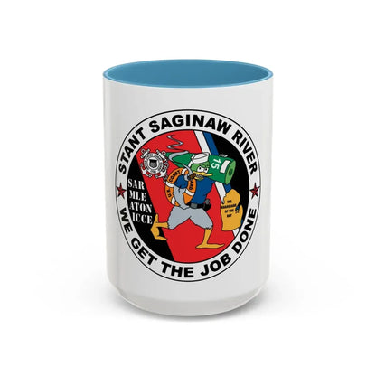 USCG STANT Saginaw River NEW 09 (U.S. Coast Guard) Accent Coffee Mug 15oz Light Blue - Go Mug Yourself