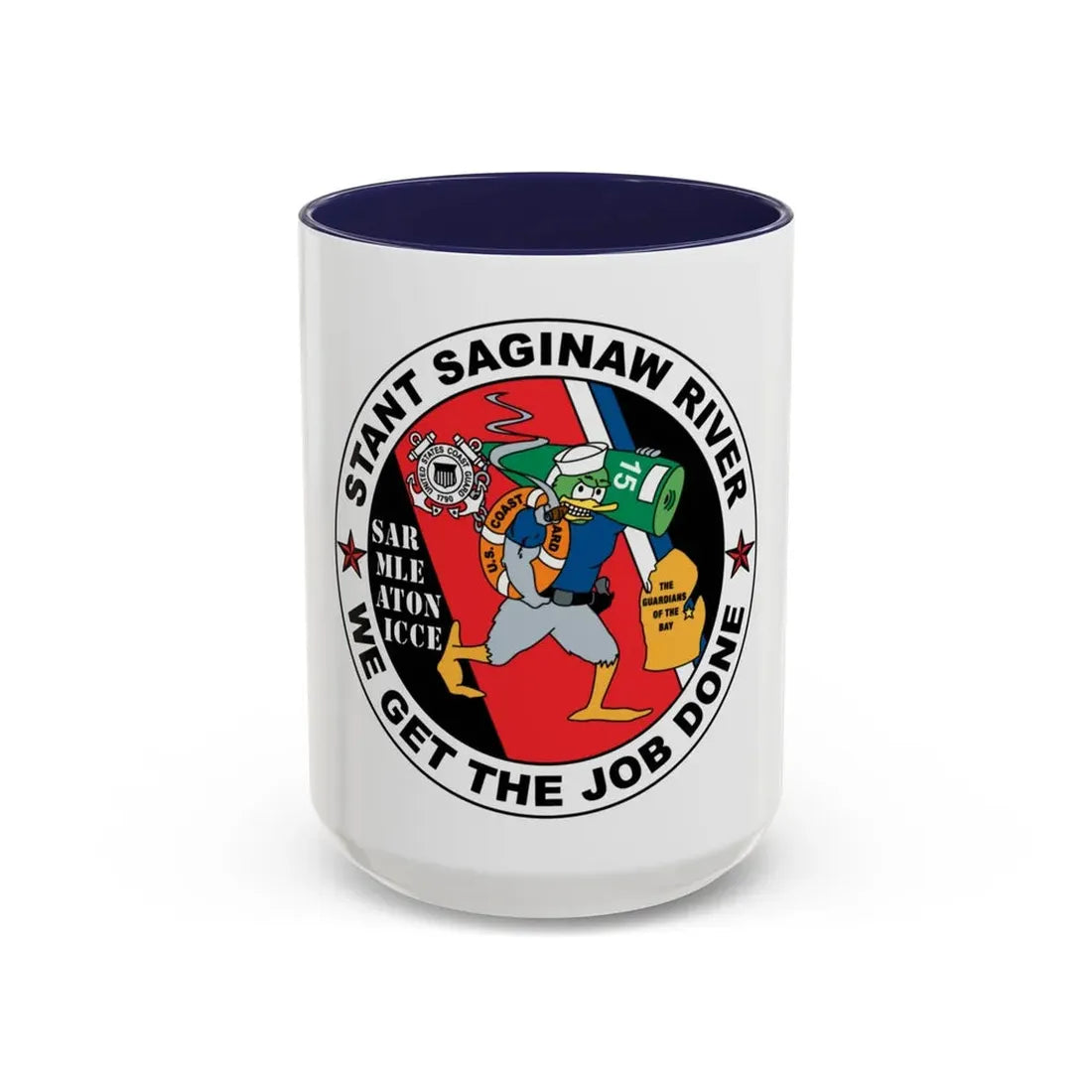 USCG STANT Saginaw River NEW 09 (U.S. Coast Guard) Accent Coffee Mug 15oz Navy - Go Mug Yourself