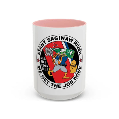 USCG STANT Saginaw River NEW 09 (U.S. Coast Guard) Accent Coffee Mug 15oz Pink - Go Mug Yourself