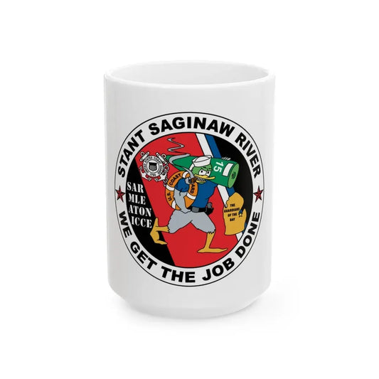 USCG STANT Saginaw River NEW 09 (U.S. Coast Guard) White Coffee Mug 15oz - Go Mug Yourself