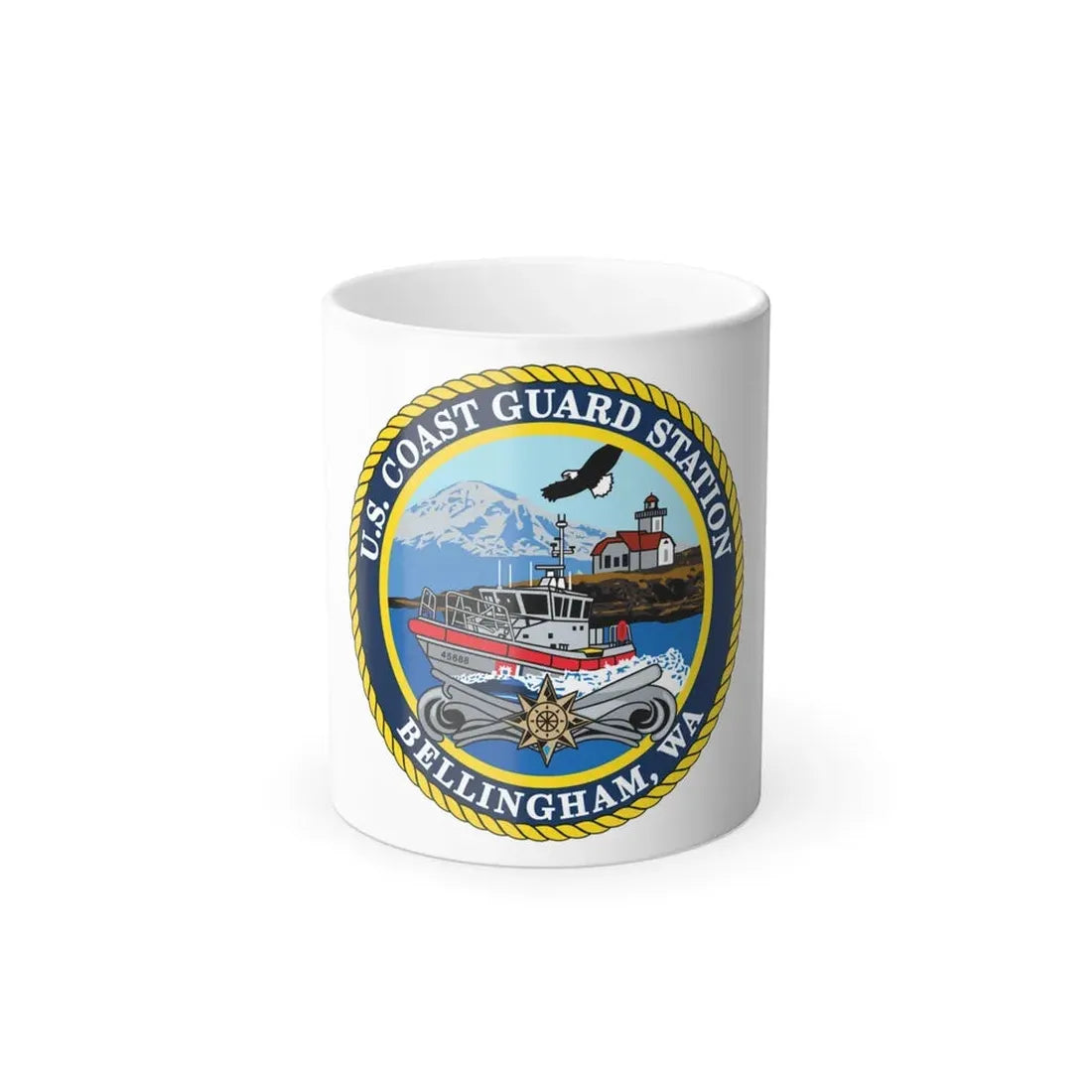 USCG Station Bellingham WA (U.S. Coast Guard) Color Changing Coffee Mug 11oz - Go Mug Yourself
