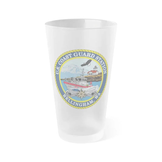 USCG Station Bellingham WA (U.S. Coast Guard) Frosted Pint Glass 16oz Default Title - Go Mug Yourself