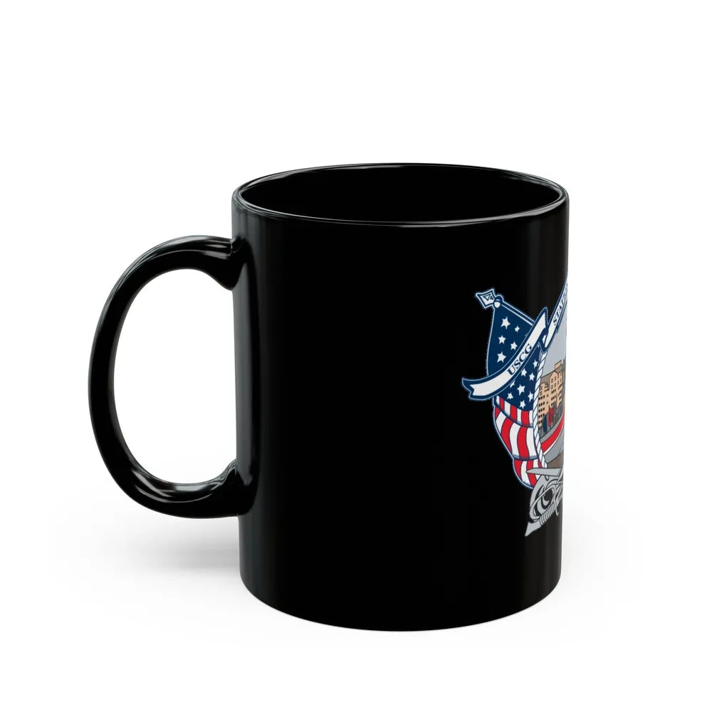 USCG Station Boston (U.S. Coast Guard) Black Coffee Mug-Go Mug Yourself