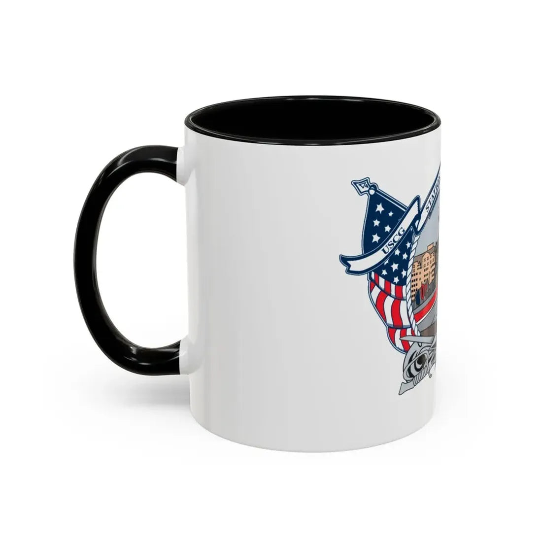 USCG Station Boston (U.S. Coast Guard) Accent Coffee Mug - Go Mug Yourself