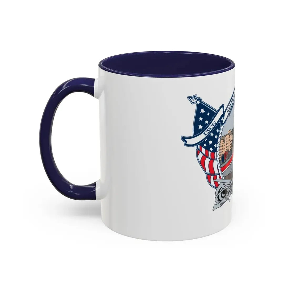 USCG Station Boston (U.S. Coast Guard) Accent Coffee Mug - Go Mug Yourself