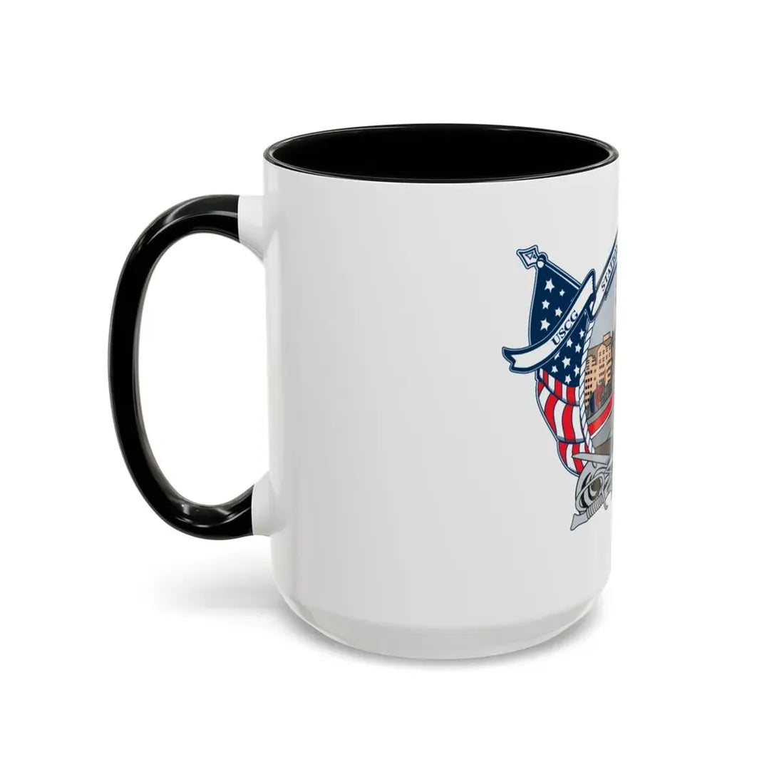 USCG Station Boston (U.S. Coast Guard) Accent Coffee Mug - Go Mug Yourself