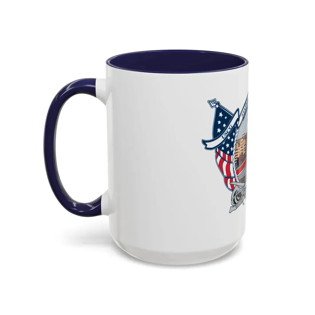 USCG Station Boston (U.S. Coast Guard) Accent Coffee Mug - Go Mug Yourself