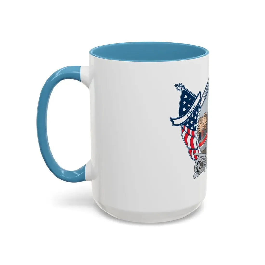 USCG Station Boston (U.S. Coast Guard) Accent Coffee Mug - Go Mug Yourself