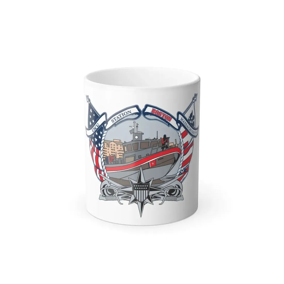 USCG Station Boston (U.S. Coast Guard) Color Changing Coffee Mug 11oz - Go Mug Yourself