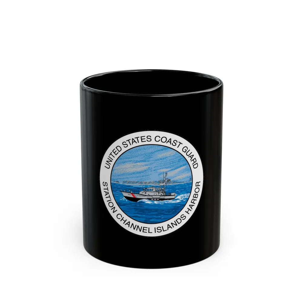 USCG Station Channel Islands Harbor (U.S. Coast Guard) Black Coffee Mug-11oz-Go Mug Yourself