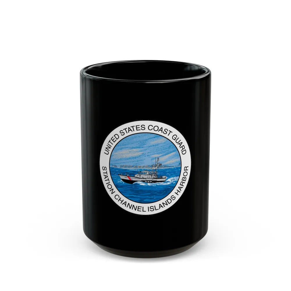 USCG Station Channel Islands Harbor (U.S. Coast Guard) Black Coffee Mug-15oz-Go Mug Yourself