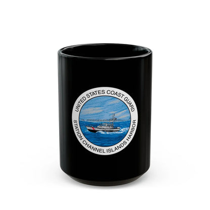 USCG Station Channel Islands Harbor (U.S. Coast Guard) Black Coffee Mug-15oz-Go Mug Yourself